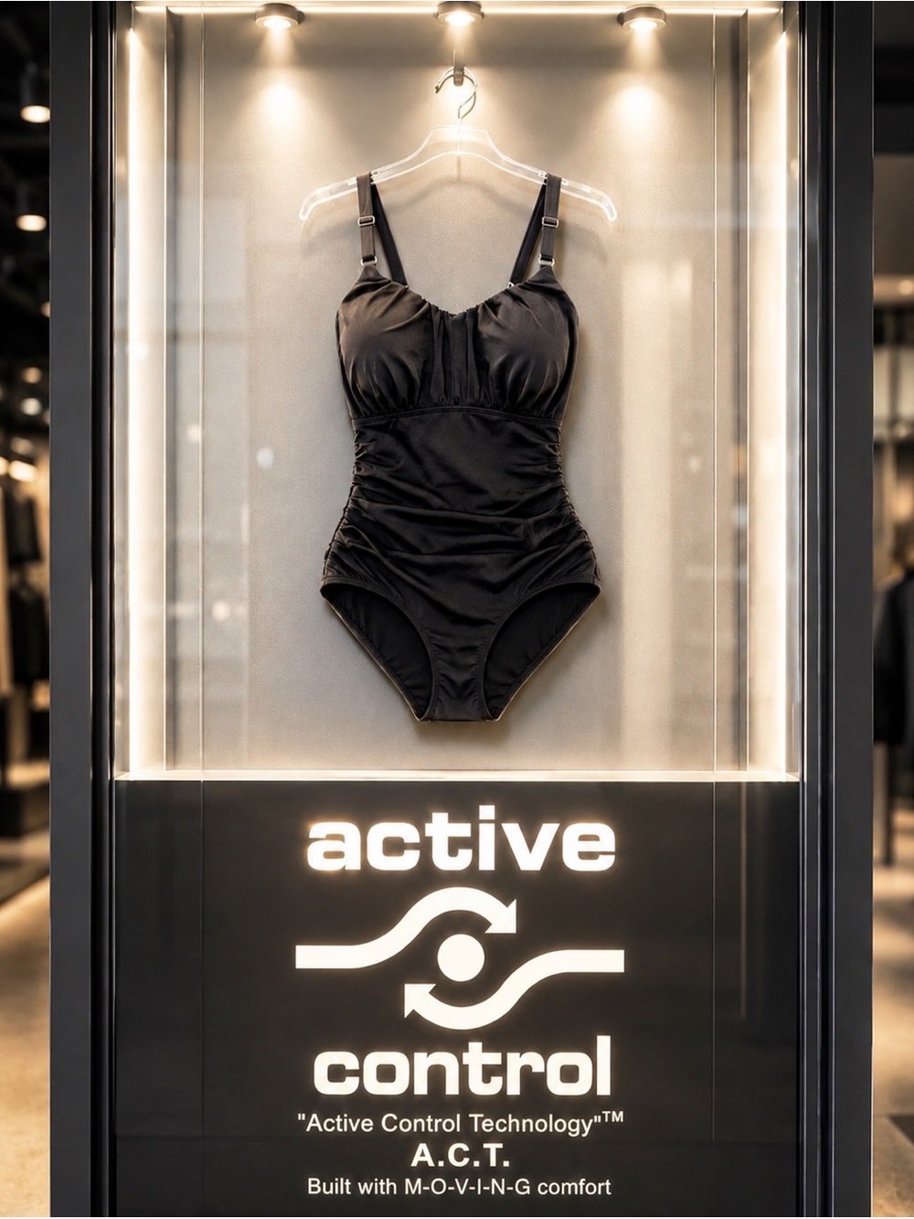 Women's Black One-Piece Swimsuit